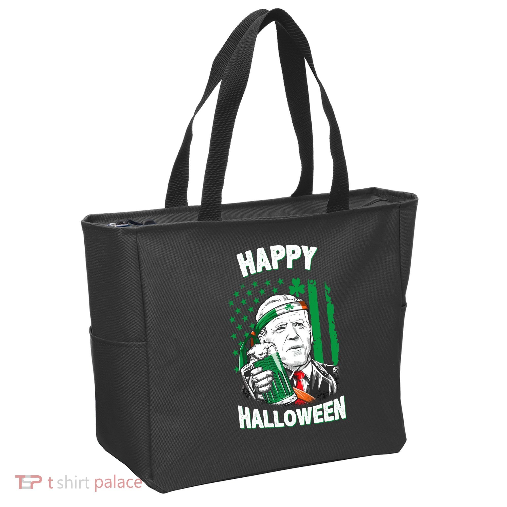 Funny Happy Halloween Joe Biden St Patrick's Day Tote Bag