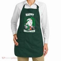 Funny Happy Halloween Joe Biden St Patrick's Day Apron thumb 2