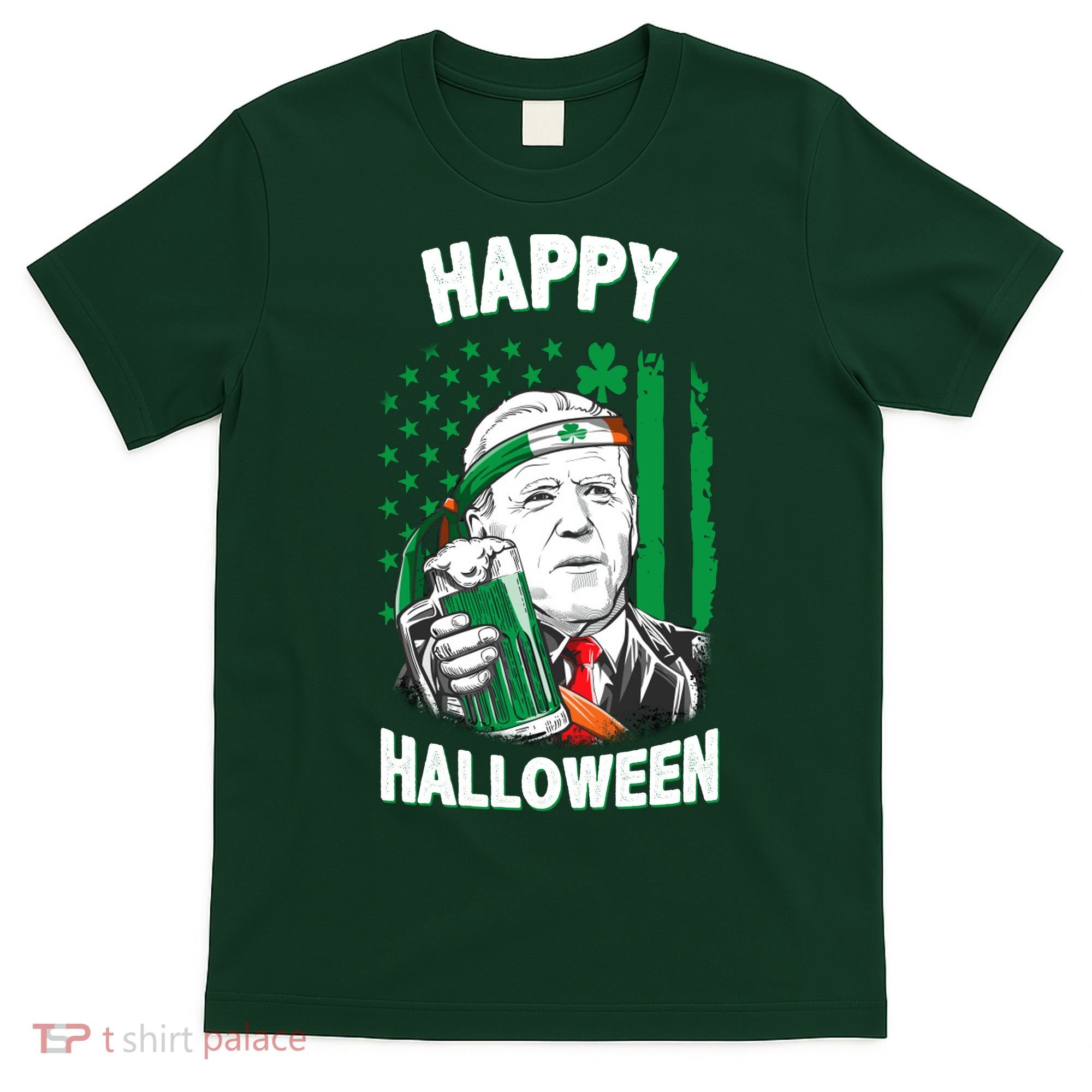 Funny Happy Halloween Joe Biden St Patrick's Day T-Shirt