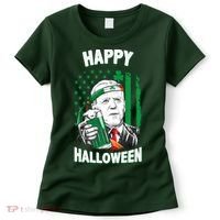 Funny Happy Halloween Joe Biden St Patrick's Day Women's T-Shirt thumb 0