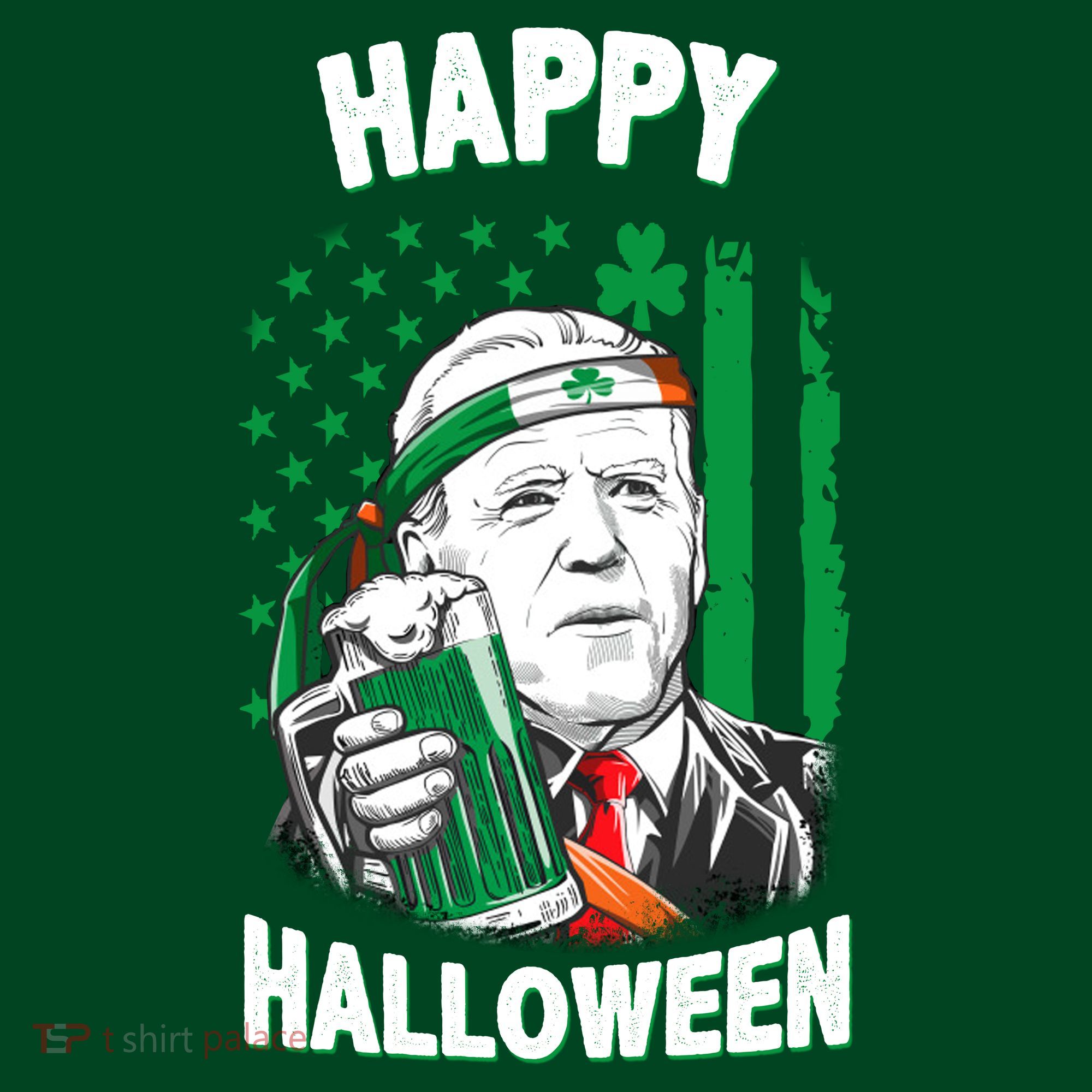 Funny Happy Halloween Joe Biden St Patrick's Day Kids Sweatshirt