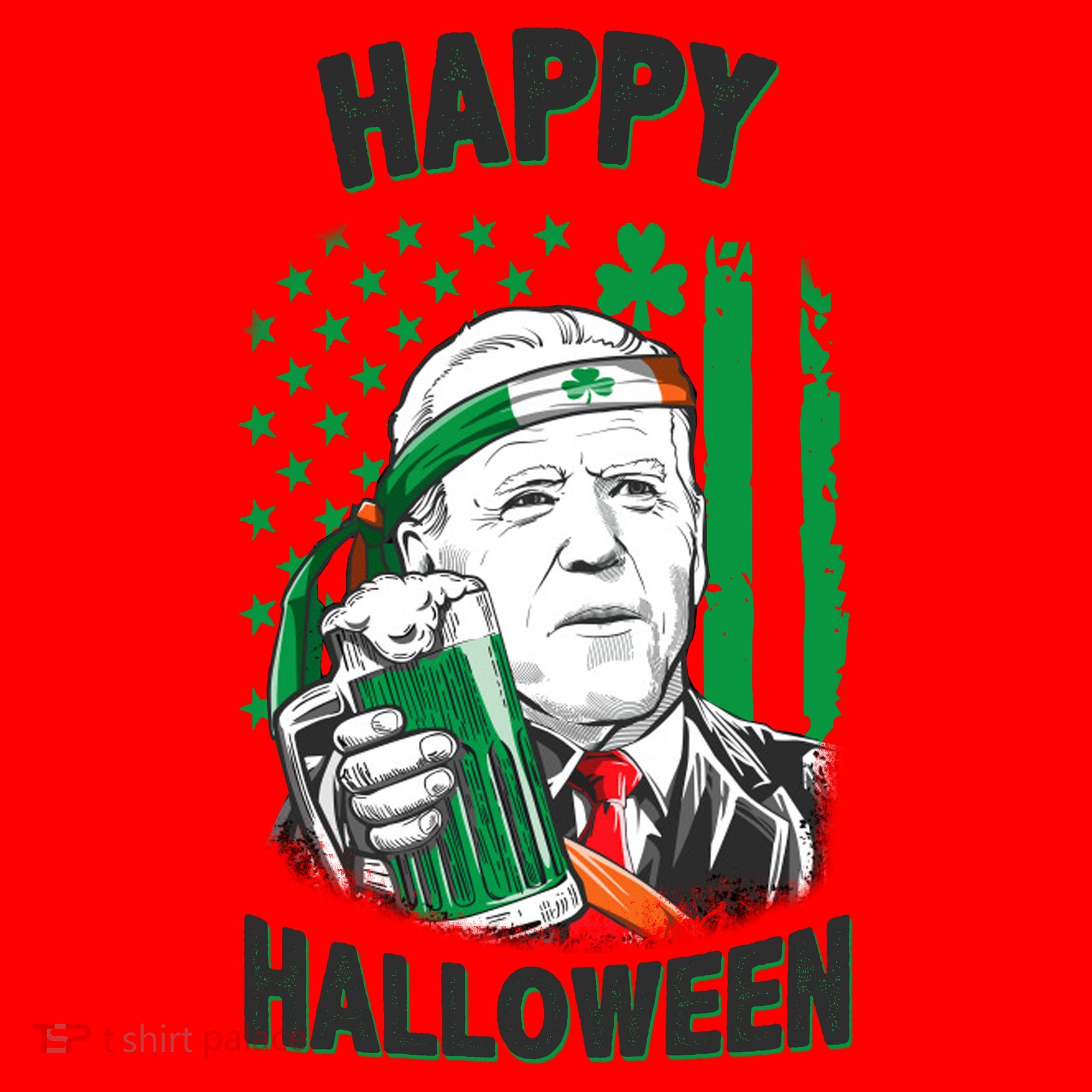 Funny Happy Halloween Joe Biden St Patrick's Day Santa Hat