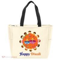 Family Hindu Happy Diwali Tote Bag thumb 0