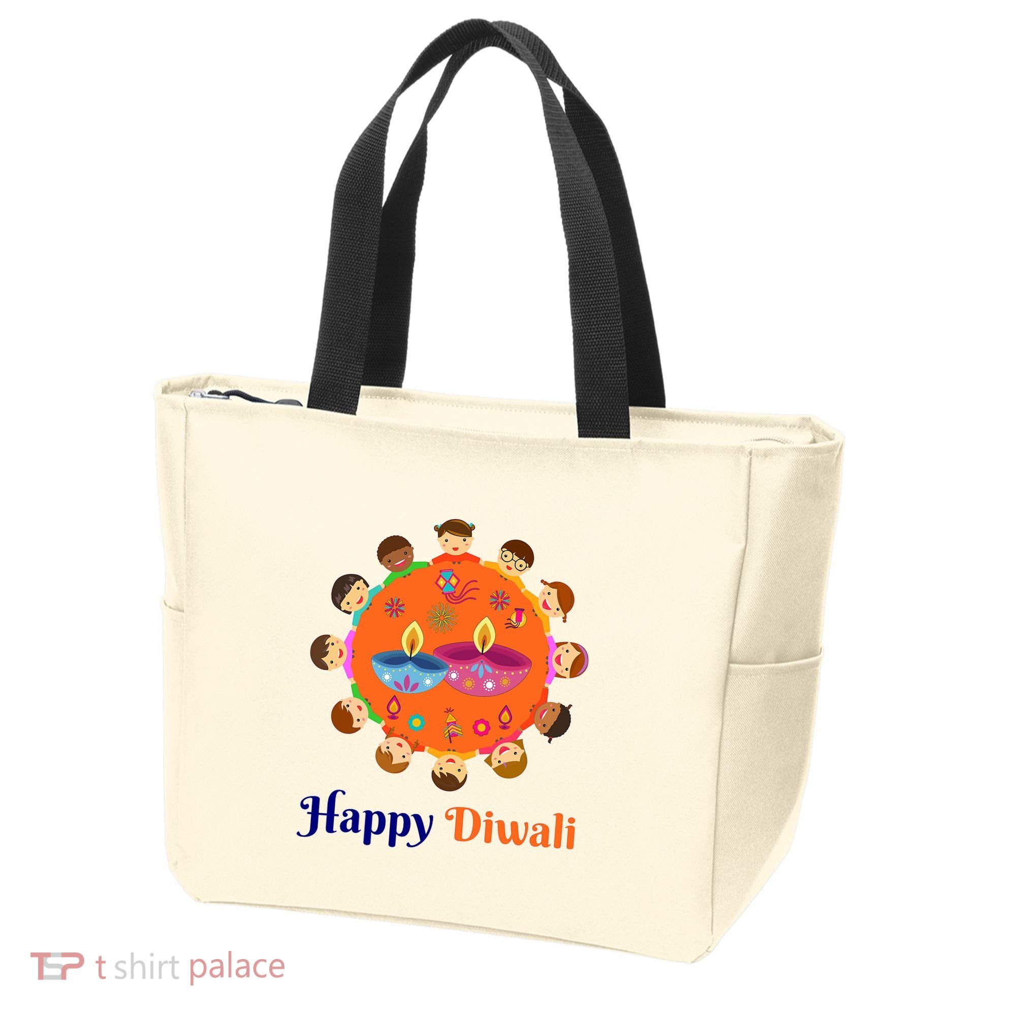 Family Hindu Happy Diwali Tote Bag