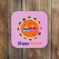 Family Hindu Happy Diwali Coaster thumb 0