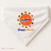 Family Hindu Happy Diwali USA-Made Doggie Bandana thumb 0
