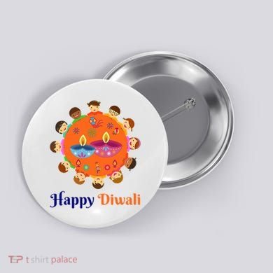 Family Hindu Happy Diwali Button
