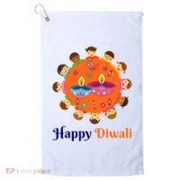 Family Hindu Happy Diwali Golf Towel thumb 0
