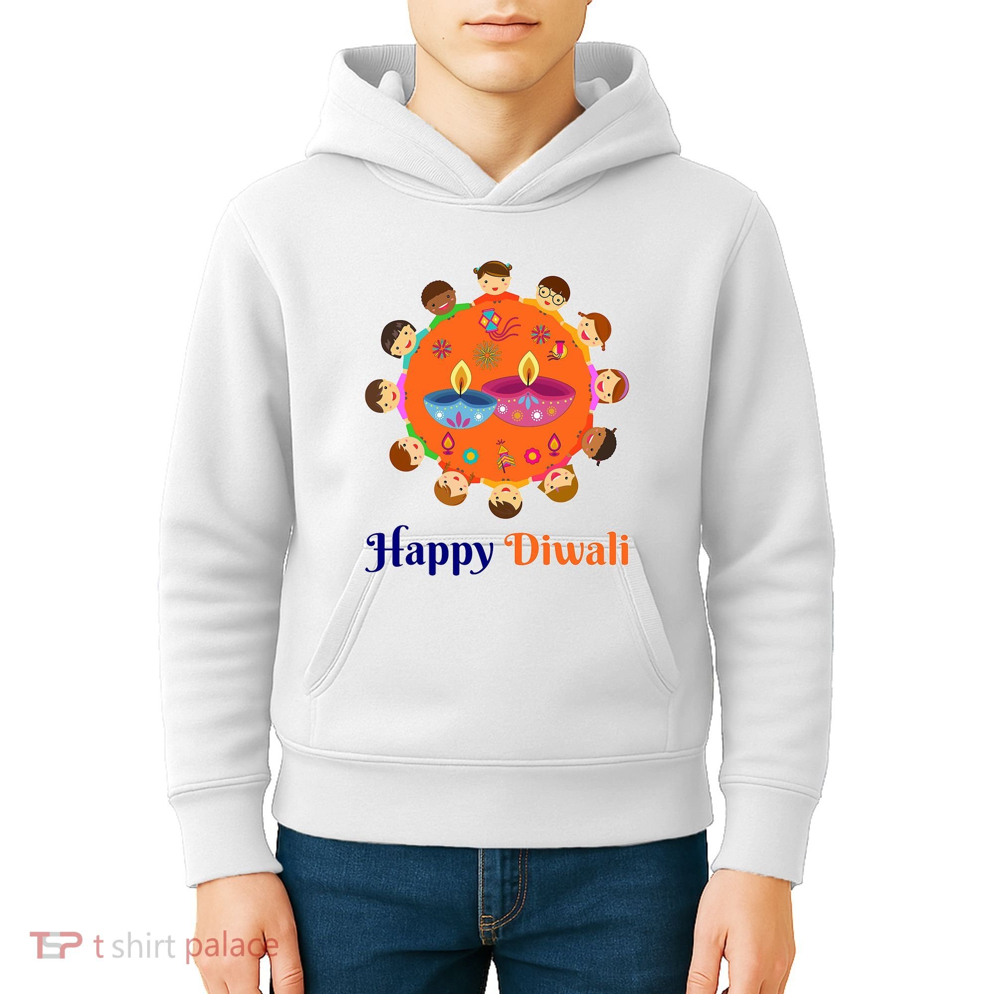 Family Hindu Happy Diwali Kids Hoodie