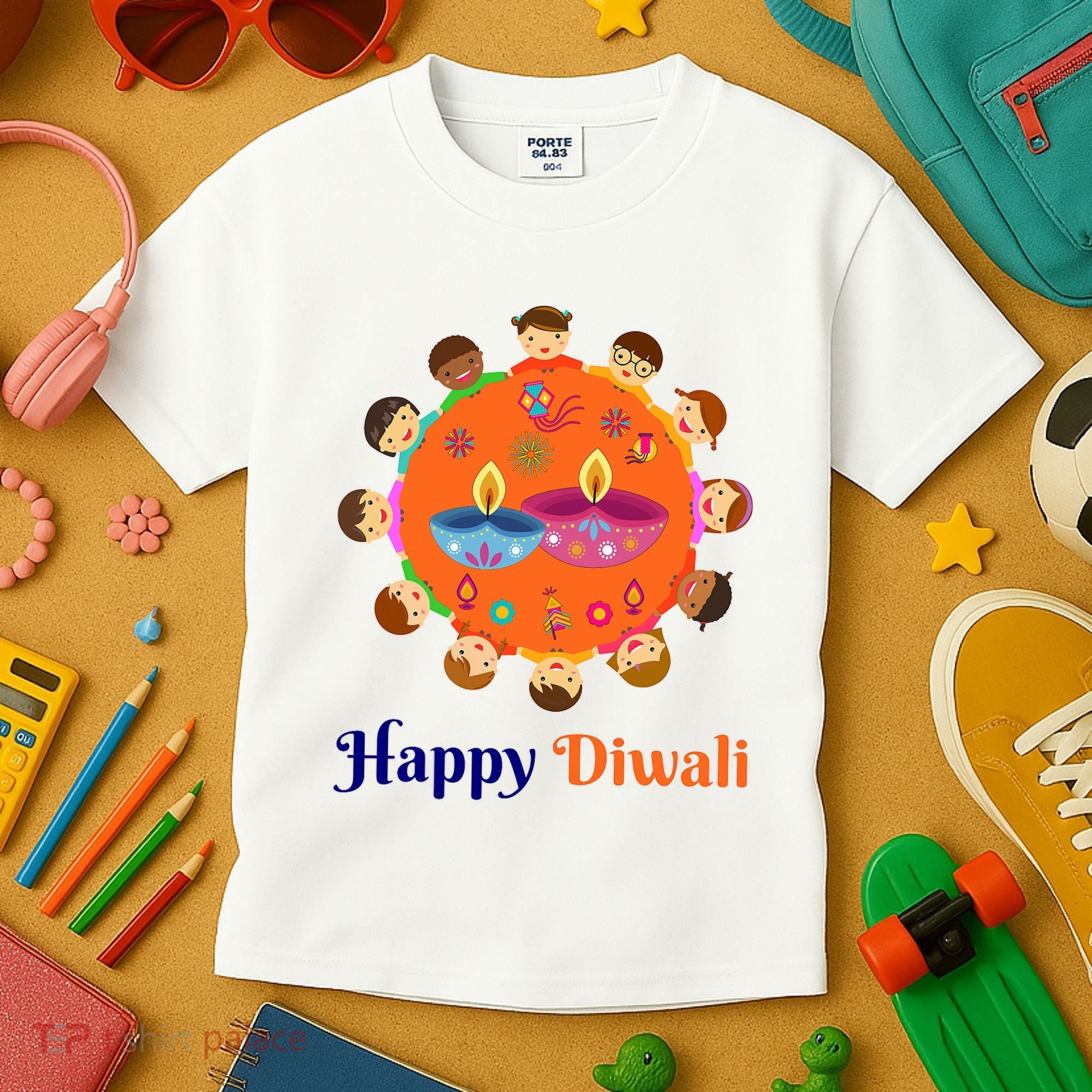 Family Hindu Happy Diwali Kids T-Shirt