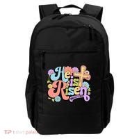 Floral He Is Risen Happy Easter Christian Bible Verse Faith  Backpack thumb 0