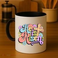 Floral He Is Risen Happy Easter Christian Bible Verse Faith  Coffee Mug thumb 4