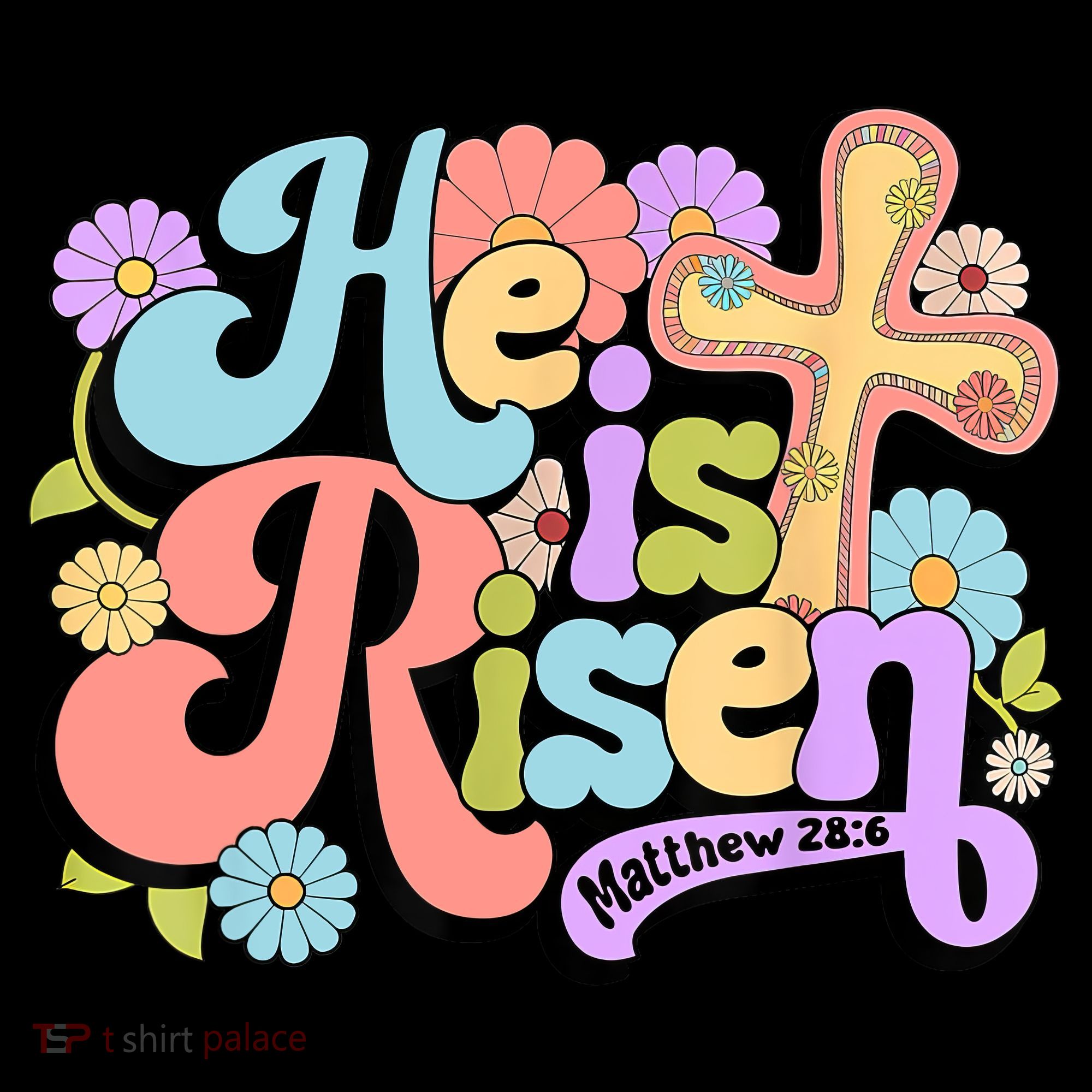 Floral He Is Risen Happy Easter Christian Bible Verse Faith  Coffee Mug