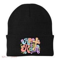 Floral He Is Risen Happy Easter Christian Bible Verse Faith  Beanie thumb 0