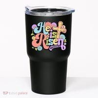 Floral He Is Risen Happy Easter Christian Bible Verse Faith  Tumbler thumb 0