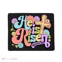 Floral He Is Risen Happy Easter Christian Bible Verse Faith  Mousepad thumb 0