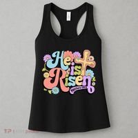 Floral He Is Risen Happy Easter Christian Bible Verse Faith  Women's Tank Top thumb 3