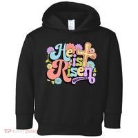 Floral He Is Risen Happy Easter Christian Bible Verse Faith  Toddler Hoodie thumb 0