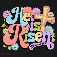 Floral He Is Risen Happy Easter Christian Bible Verse Faith  Visor thumb 3