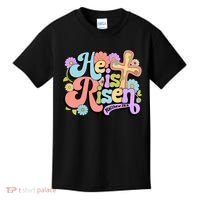 Floral He Is Risen Happy Easter Christian Bible Verse Faith  Kids T-Shirt thumb 0