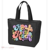 Floral He Is Risen Happy Easter Christian Bible Verse Faith  Tote Bag thumb 3