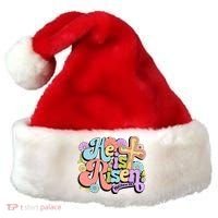 Floral He Is Risen Happy Easter Christian Bible Verse Faith  Santa Hat thumb 0