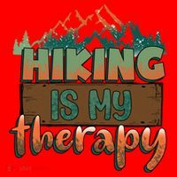Funny Hiking Is My Therapy Camping Mountain Love Gift Santa Hat thumb 1