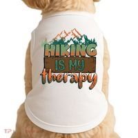Funny Hiking Is My Therapy Camping Mountain Love Gift Doggie Tank thumb 0