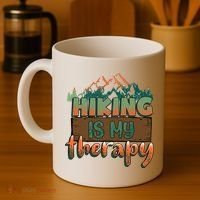 Funny Hiking Is My Therapy Camping Mountain Love Gift Coffee Mug thumb 4