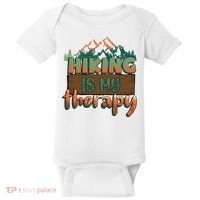 Funny Hiking Is My Therapy Camping Mountain Love Gift Baby Bodysuit thumb 0