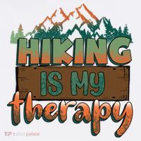 Funny Hiking Is My Therapy Camping Mountain Love Gift Visor thumb 3