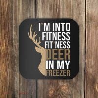 Funny Hunter Im Into Fitness Deer Freezer Hunting Coaster thumb 0