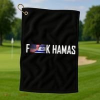 F*Ck Hamas Israel Strong Pray Golf Towel thumb 1