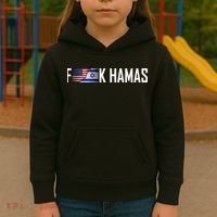 F*Ck Hamas Israel Strong Pray Kids Hoodie thumb 3