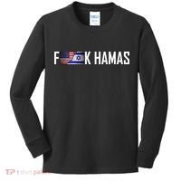 F*Ck Hamas Israel Strong Pray Kids Long Sleeve Shirt thumb 0