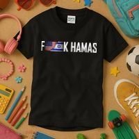 F*Ck Hamas Israel Strong Pray Kids T-Shirt thumb 3