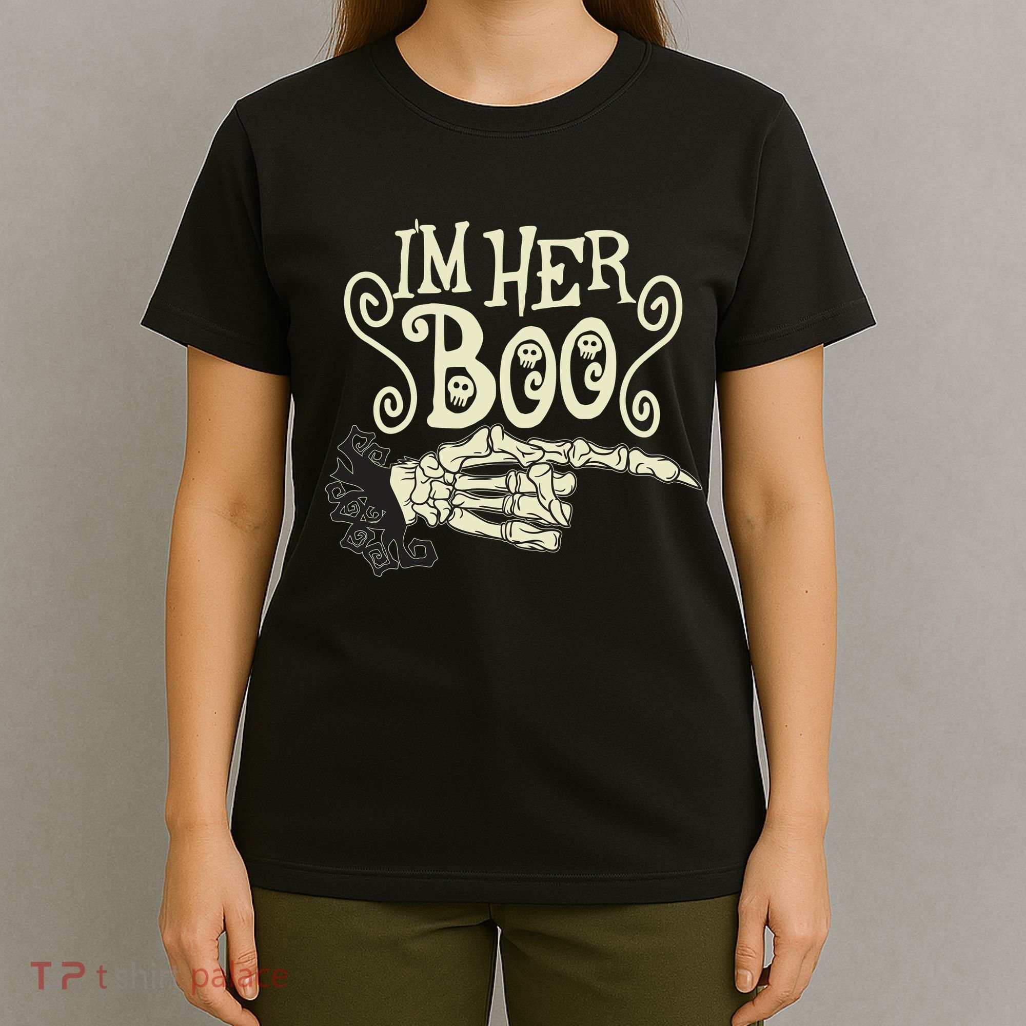 Funny Halloween I'm Her Boo Matching Couple Shirts T-Shirt