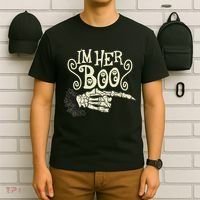 Funny Halloween I'm Her Boo Matching Couple Shirts T-Shirt thumb 6