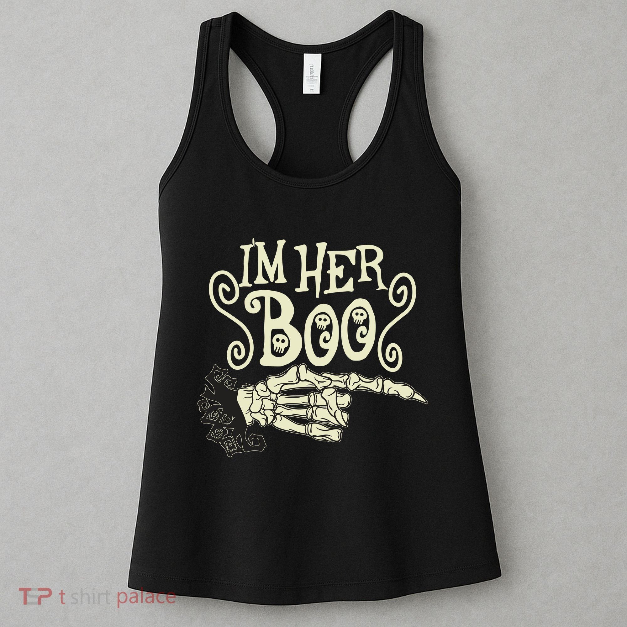 Funny Halloween I'm Her Boo Matching Couple Shirts Women's Tank Top