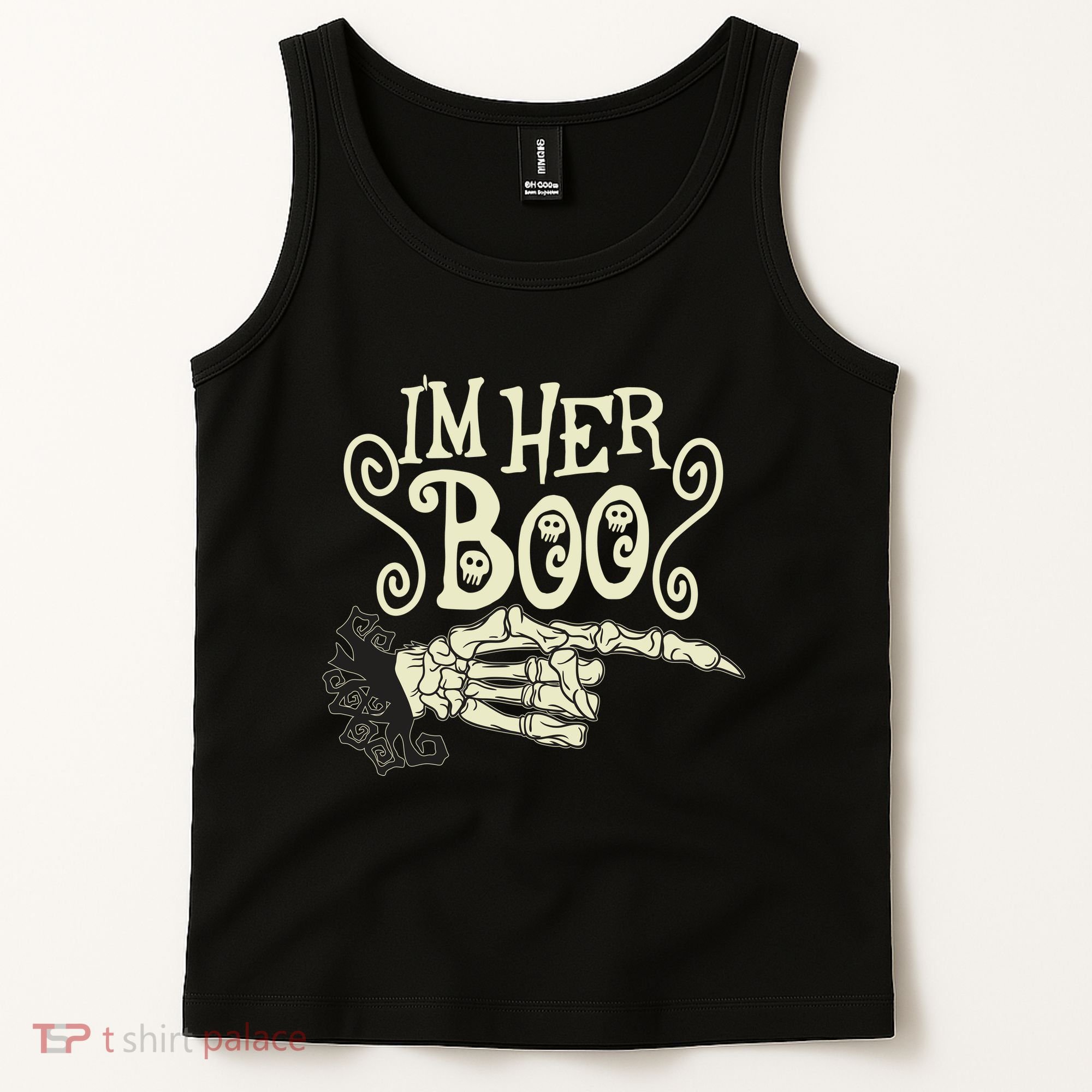 Funny Halloween I'm Her Boo Matching Couple Shirts Tank Top