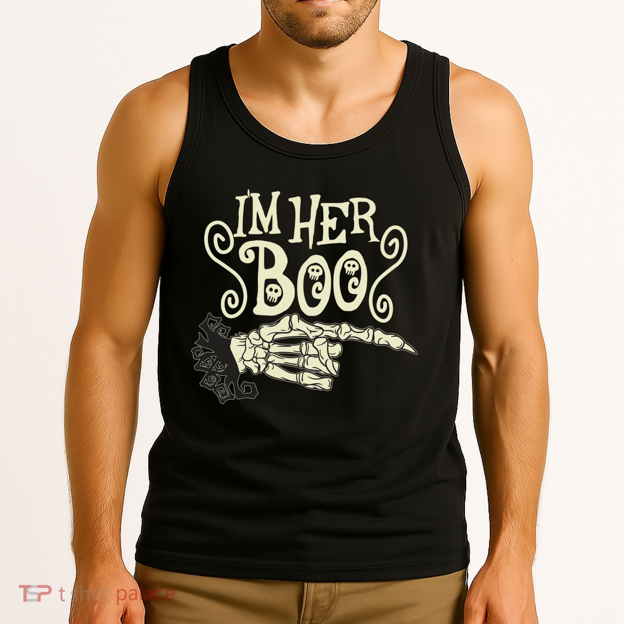 Funny Halloween I'm Her Boo Matching Couple Shirts Tank Top