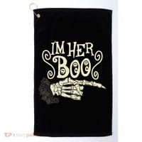 Funny Halloween I'm Her Boo Matching Couple Shirts Golf Towel thumb 0