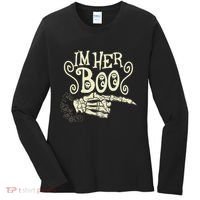 Funny Halloween I'm Her Boo Matching Couple Shirts Women's Long Sleeve Shirt thumb 0