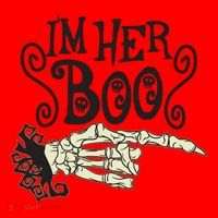 Funny Halloween I'm Her Boo Matching Couple Shirts Santa Hat thumb 1