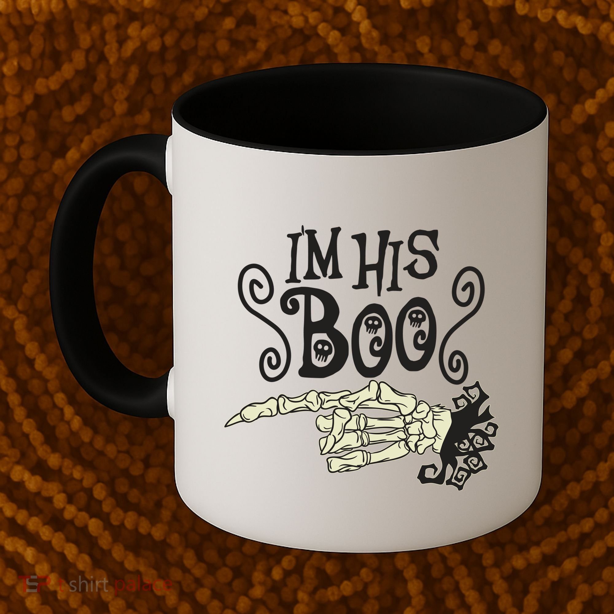 Funny Halloween I'm His Boo Matching Couple Shirts Coffee Mug