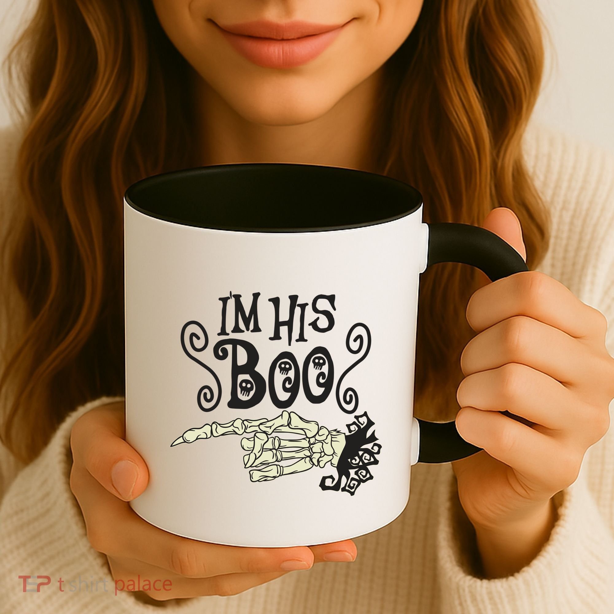 Funny Halloween I'm His Boo Matching Couple Shirts Coffee Mug
