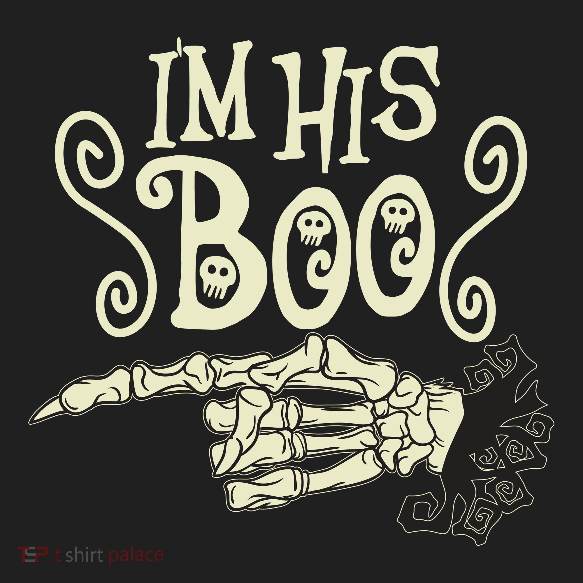 Funny Halloween I'm His Boo Matching Couple Shirts Beanie
