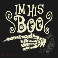 Funny Halloween I'm His Boo Matching Couple Shirts Women's Hoodie thumb 2