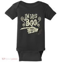Funny Halloween I'm His Boo Matching Couple Shirts Baby Bodysuit thumb 0
