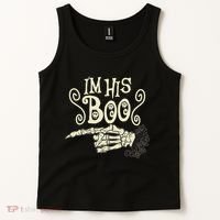 Funny Halloween I'm His Boo Matching Couple Shirts Tank Top thumb 2